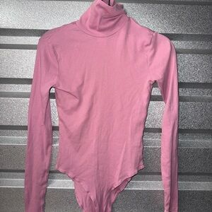 Pink Turtleneck Bodysuit
